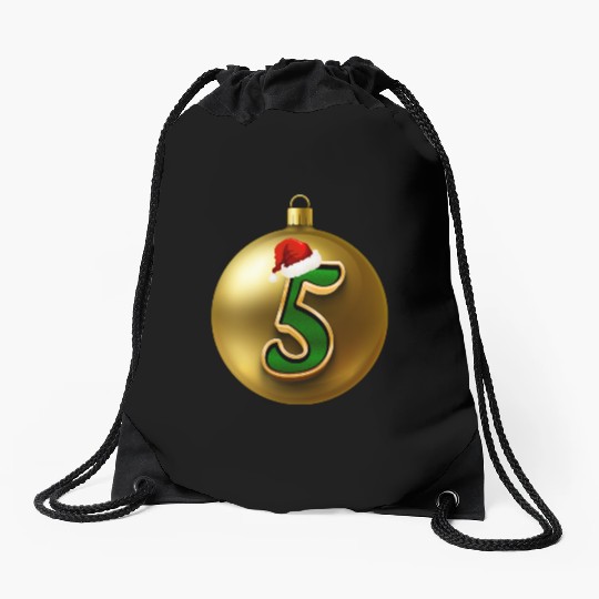 5th Christmas Anniversary - Five Years Old Drawstring Bags