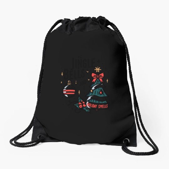 Jingle Bells and Holiday Smells Drawstring Bags