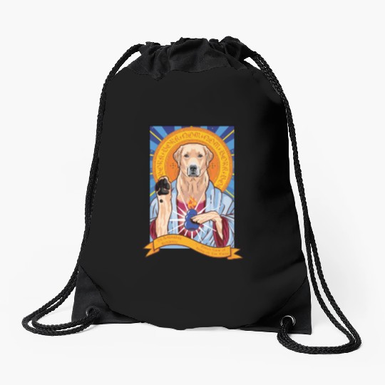 Saint Labrador Retriever Drawstring Bags