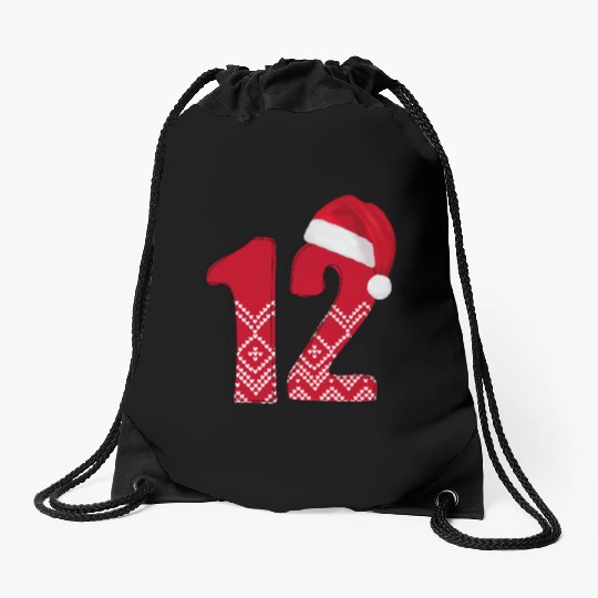 12th Wedding Anniversary Gifts - Number Twelve Drawstring Bags