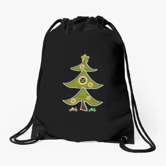 The Crazy Grudlebay Sunflower Christmas Tree Drawstring Bags