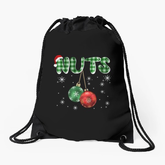 Chest Nuts Christmas Funny Couple Matching Drawstring Bags