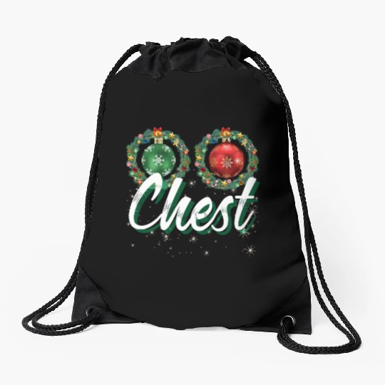 Chest Nuts Christmas Couple Funny Matching Drawstring Bags