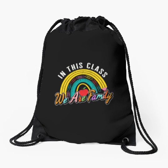 School Drawstring Bags, In This Class We Are Family Drawstring Bags,
