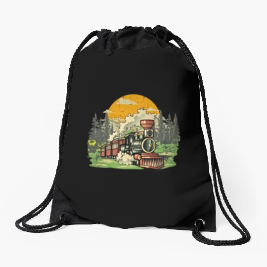 Christmas North Pole Polar Express All Abroad Xmas Drawstring Bags