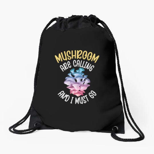 Funny Mushroom Hunting Fungi Mycologist Hiking Drawstring Bags