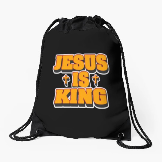 Jesus Is King Love Jesus Christian Christmas Drawstring Bags