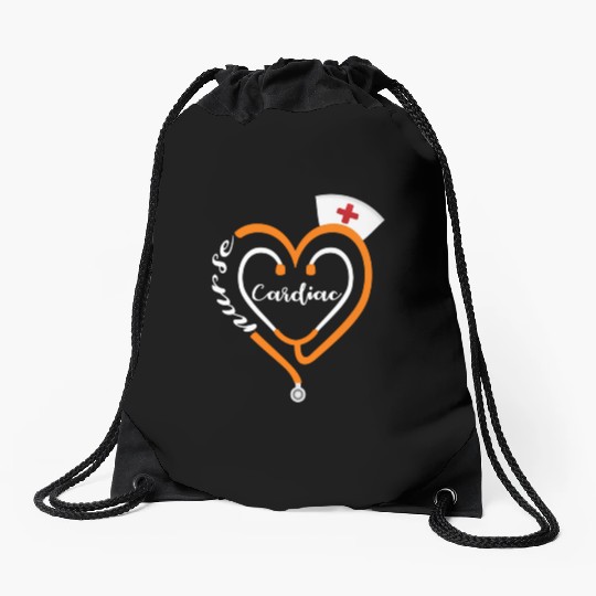 Cardiac Nurse Halloween Stethoscope He Rn Drawstring Bags