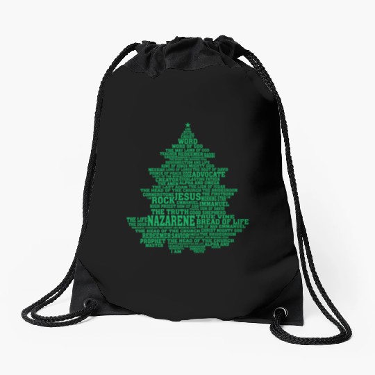 Heavenly Harvest: Tree of Jesus NamesTee Drawstring Bags
