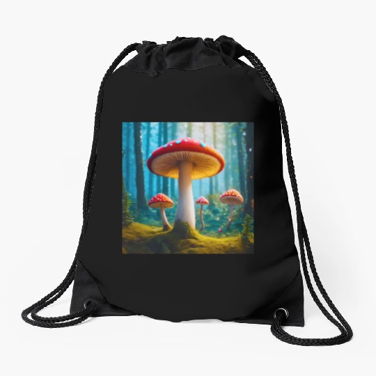 Mellow Mushroom Drawstring Bags