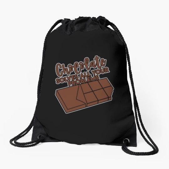 Chocolate Solves All Your Problems 4 Drawstring Bags