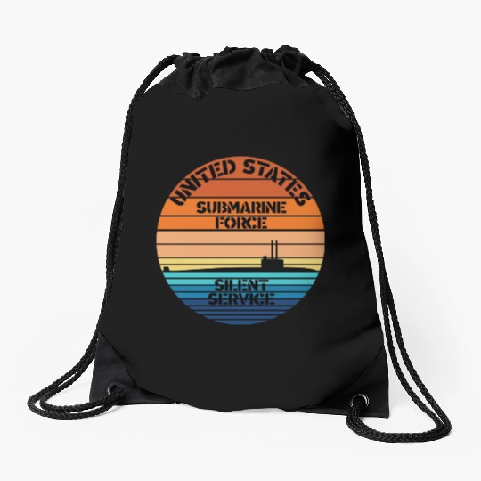 Sunset Us Submarine Force Silent Service Drawstring Bags