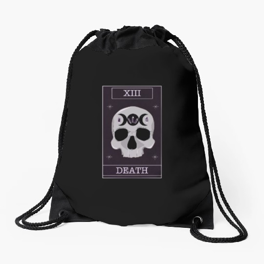 Tarot Death Card Drawstring Bags
