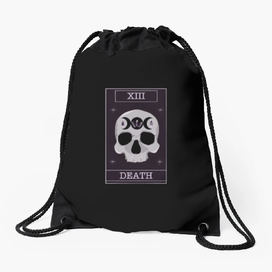 Tarot Death Card Drawstring Bags