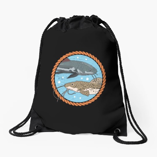 Catfish Fisherman Catfishing Catfishes Drawstring Bags