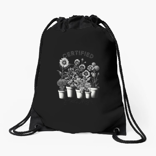 Certified Plant Mom Drawstring Bags