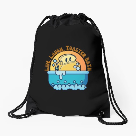 Live Laugh Toaster Bath Drawstring Bags
