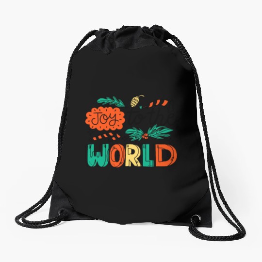 Christmas Joy to The World. Drawstring Bags