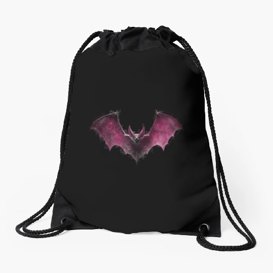 Gothic Bat Occult Space Galaxy Vampire Goth Alt Ae Drawstring Bags