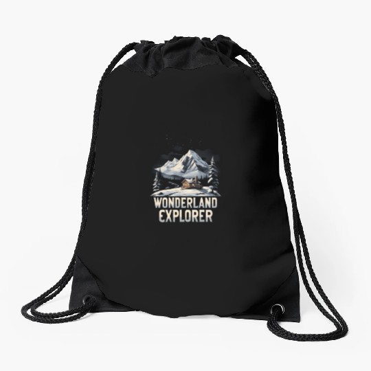 Winter Wonderland Explorer Drawstring Bags