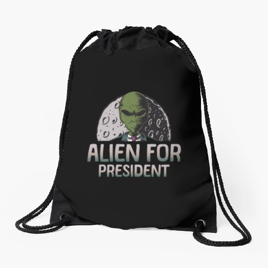 Alien, Aliens, UFO, UAP, Space Unknown Flight Drawstring Bags