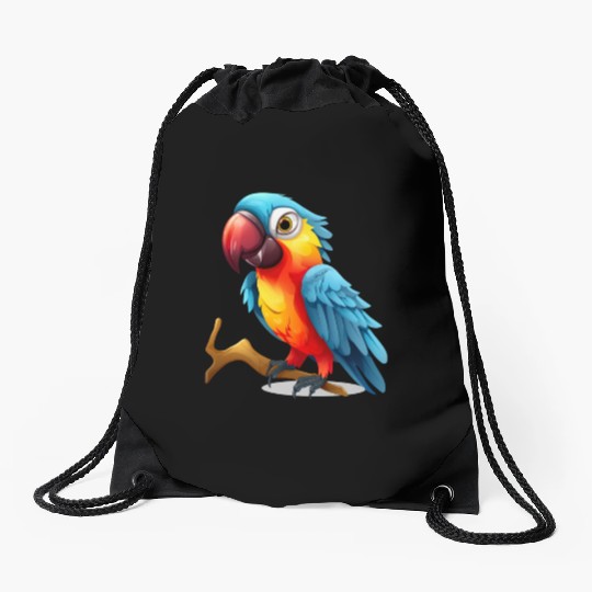 Macaw Parrot for a Bird Lover Animal Lover Drawstring Bags