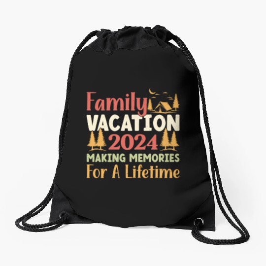 Summer Family Vacation Making Memories Drawstring Bags