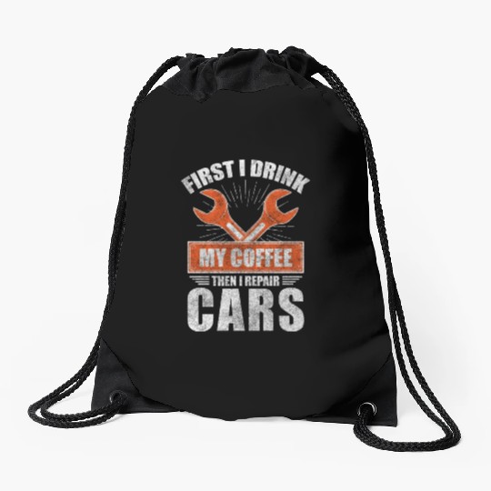 Mechanic Repair Garage Drawstring Bags