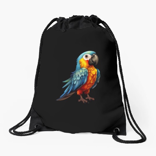 Macaw Parrot for a Bird Lover Animal Lover Drawstring Bags
