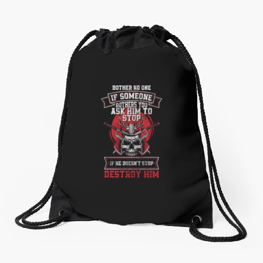 Fighter Martial Arts Fighter Honor Katana Drawstring Bags