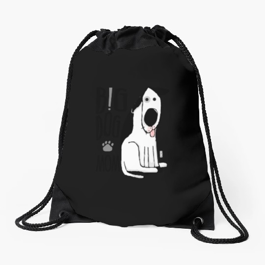 Big Dog Mom Drawstring Bags