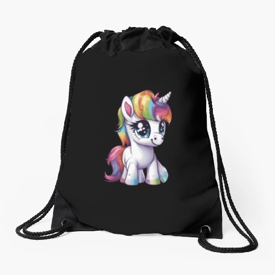 Baby Rainbow Unicorn Drawstring Bags