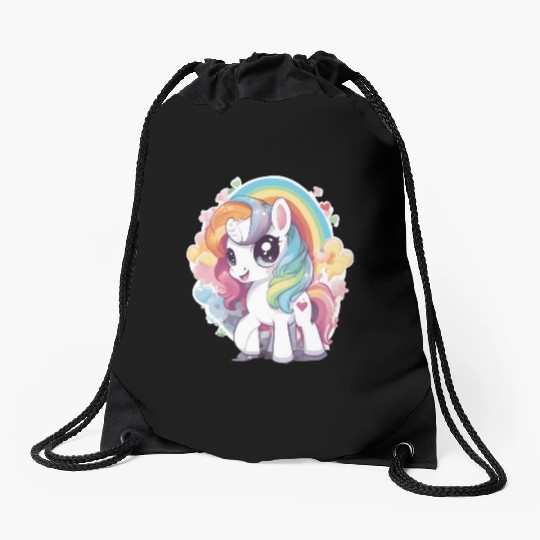 Cute Pony Drawstring Bags