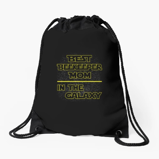 Best Beekeeper Mom In The Galaxy Mother's Day Gift Drawstring Bags