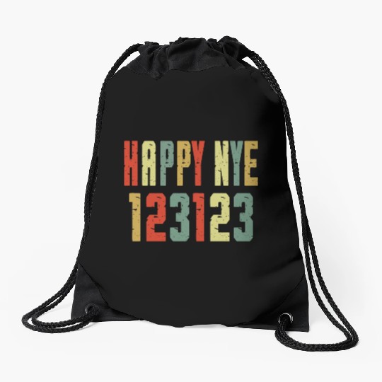 123123 Happy New Year 2024 NYE Drawstring Bags