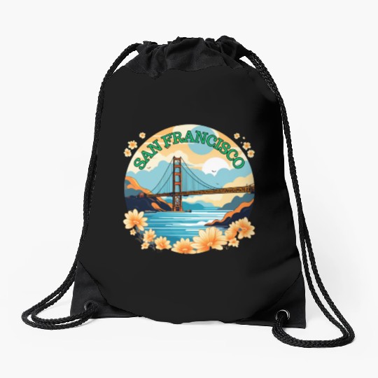Golden Gate Bridge - San Francisco Drawstring Bags
