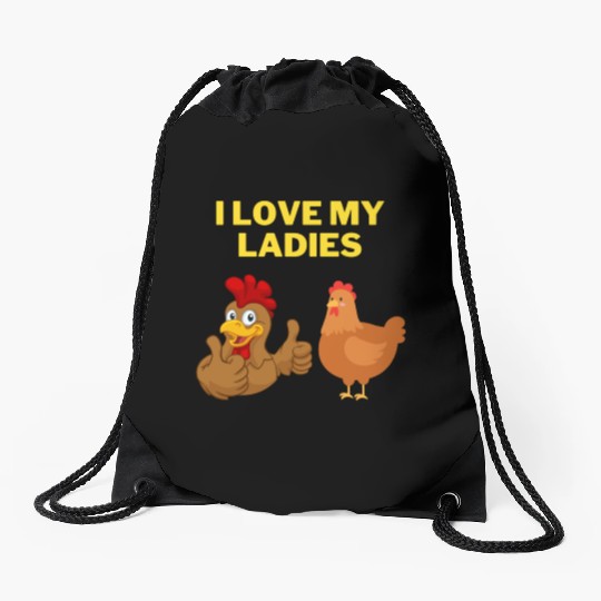 I love My Ladies Drawstring Bags