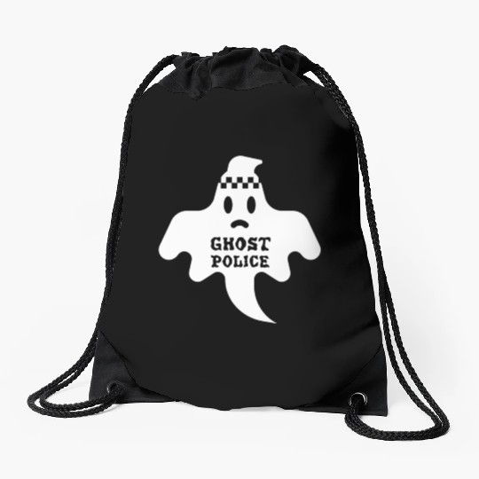 Ghost Police Halloween Drawstring Bags