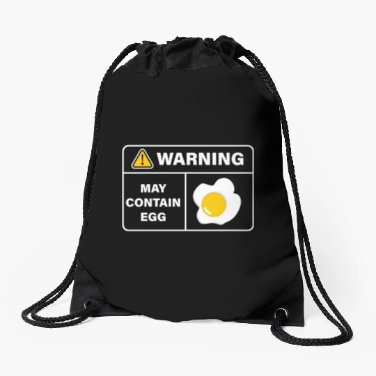 Fried Egg Lover Funny Foodie Drawstring Bags