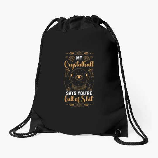 Crystal Ball Magical Signs Drawstring Bags