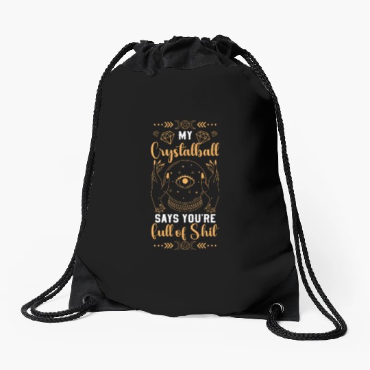 Crystal Ball Magical Signs Drawstring Bags