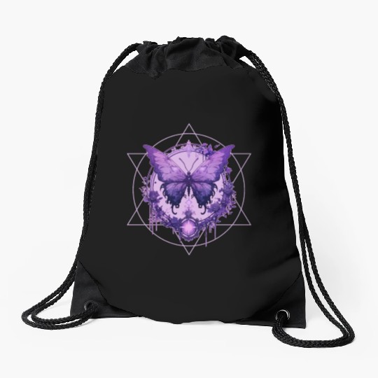 Enchanted Butterfly Witchcraft Fairycore Ethereal Drawstring Bags