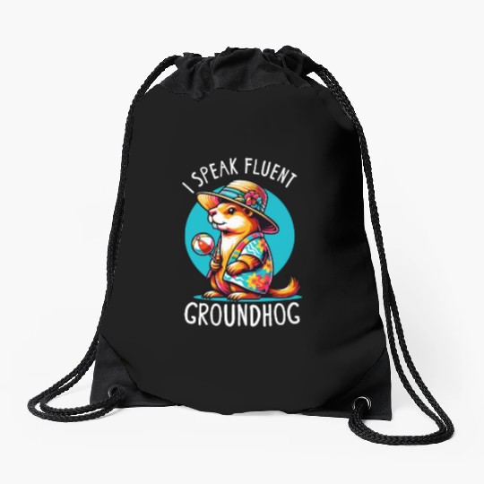 Groundhog Day 2024 Enthusiast February 2nd Drawstring Bags