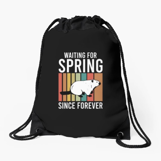 Groundhog Day 2024 Enthusiast February 2nd Drawstring Bags