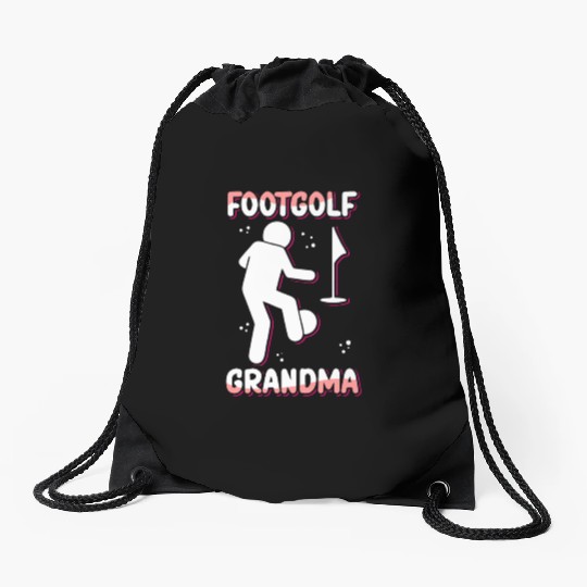 Footgolf Grandma Footgolfer Player Drawstring Bags