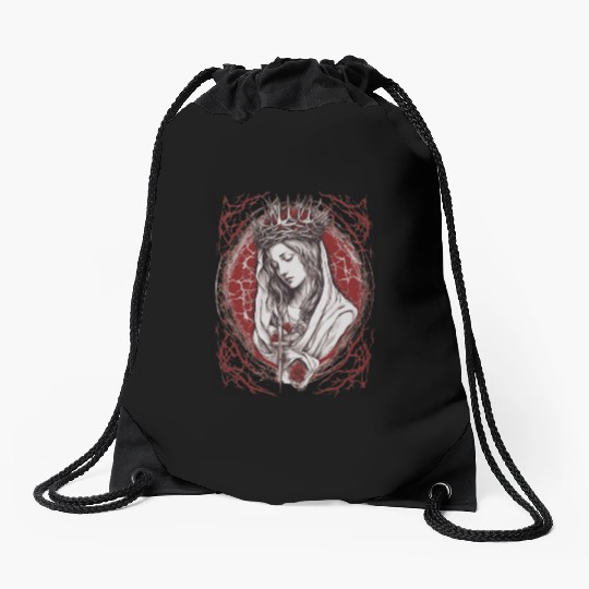 Saint Mary Our Lady Of Grace Drawstring Bags
