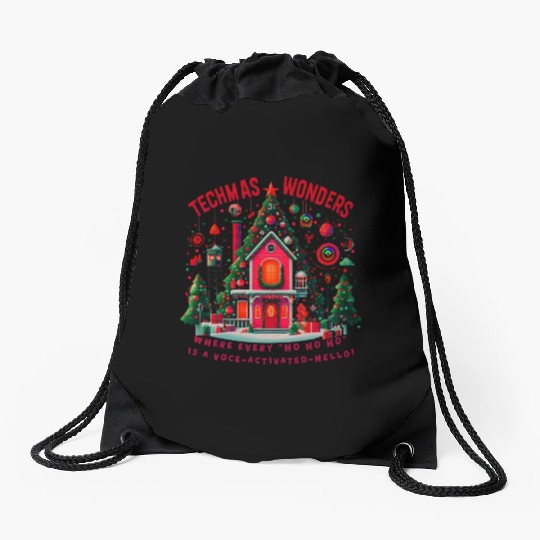 Ho-ho-ho, homes on command! Techmas gifts! Drawstring Bags