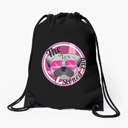 The Stoned Pug Drawstring Bags