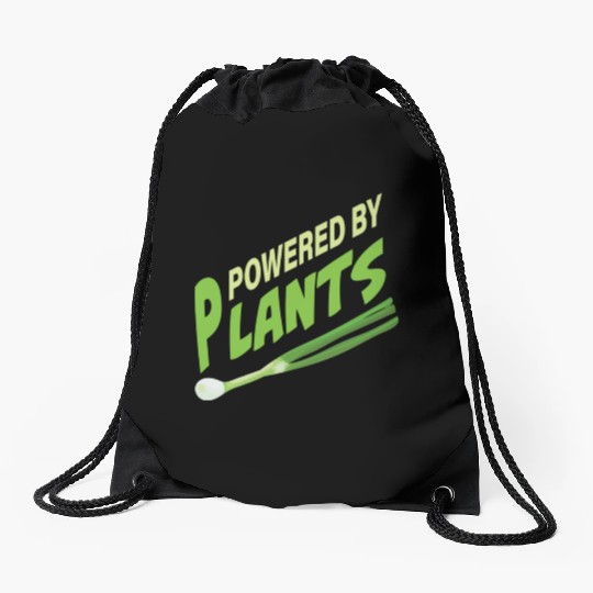 Powered By Plants Drawstring Bags