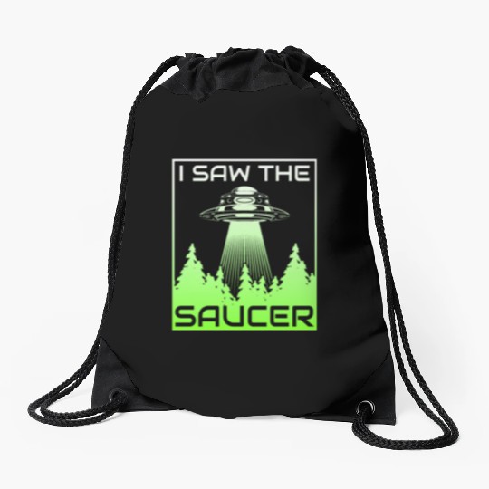 Alien, Aliens, UFO, UAP, Space Unknown Flight Drawstring Bags